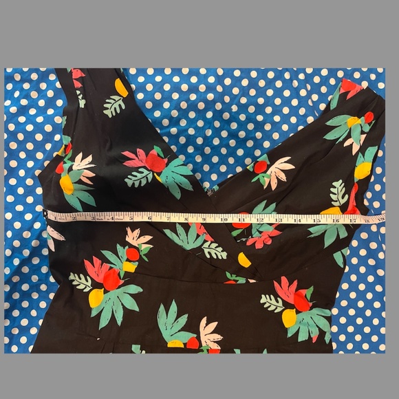 Emily and Finn Florence Black Summer Fruits Dress, UK 12, US 8 - Picture 8 of 9